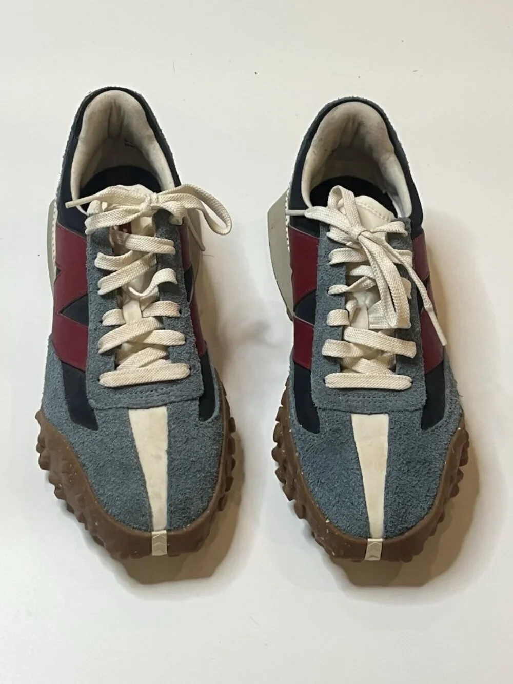 New Balance XC-72 Sample Sneakers Men's Approx Sz 10 Blue Burgundy Suede